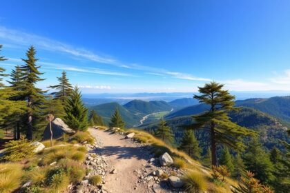 Kilátás Dobogókő és a Pilis hegység panorámájára.