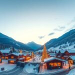 Hófödte hegyek és hangulatos falvak Zakopanéban télen.