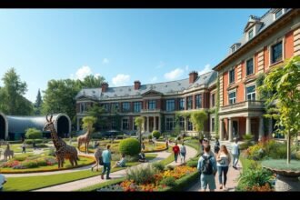 Az Amszterdami ARTIS Királyi Állatkert gyönyörű épülete és kertjei.