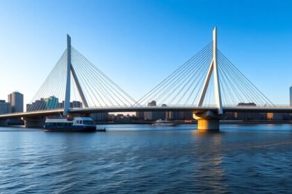 Erasmus-híd Rotterdam, modern építészet és gyönyörű kilátás