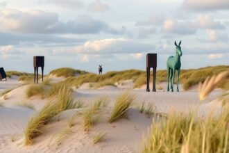 Kortárs szobrok a hága-i dűnék között, Beelden aan Zee múzeum közelében.