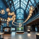 A Philips Múzeum belső tere izzókkal és interaktív kiállításokkal