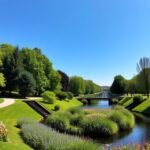 Zöldövezet és vízpart a Genneper Parkenben, Eindhovenban