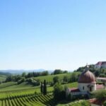 Tokaj-Hegyalja szőlőskertjei és borászatok panorámája.