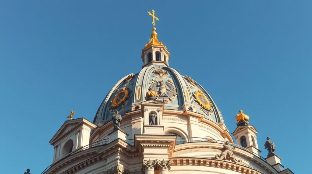 A Károly-templom barokk kupolája Bécs felett