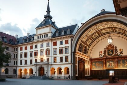 A Klagenfurti Landhaus és a Címerterem gyönyörű épületei