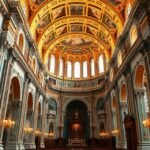 A Klagenfurti Dóm barokk belső terének látványa gazdag részletekkel.