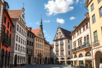 Klagenfurt Alter Platz történelmi épületei, Ausztria