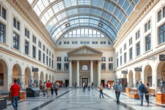 A Karintiai Tartományi Múzeum belső terének látképe.