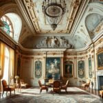 A Régi Érseki Palota díszterme Salzburgban, barokk építészet.