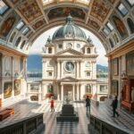 A DomQuartier múzeumi központ pompás belső tere