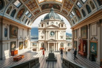 A DomQuartier múzeumi központ pompás belső tere