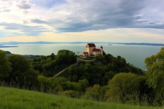 Szigligeti vár a Balaton csodálatos panorámájával
