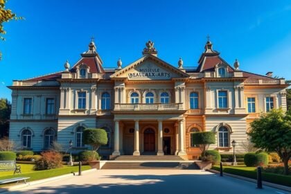 A Szépművészeti Múzeum épülete Lyonban, gyönyörű kerttel
