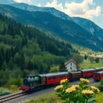 Vasúti utazás a Bakony festői tájain a Cuha-völgyben.