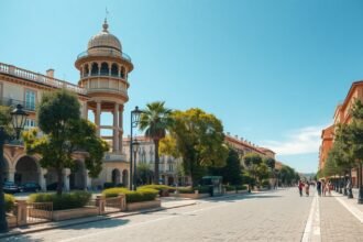 A Promenade du Peyrou Montpellier városában, a víztorony mellett.