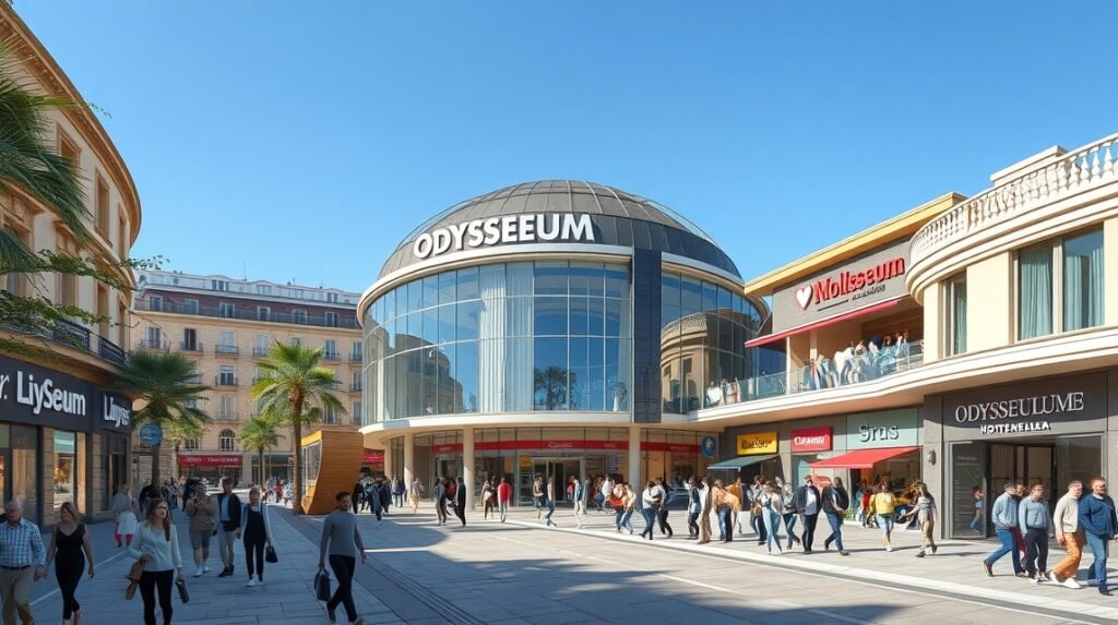 Odysseum bevásárlóközpont Montpellierben, Franciaországban