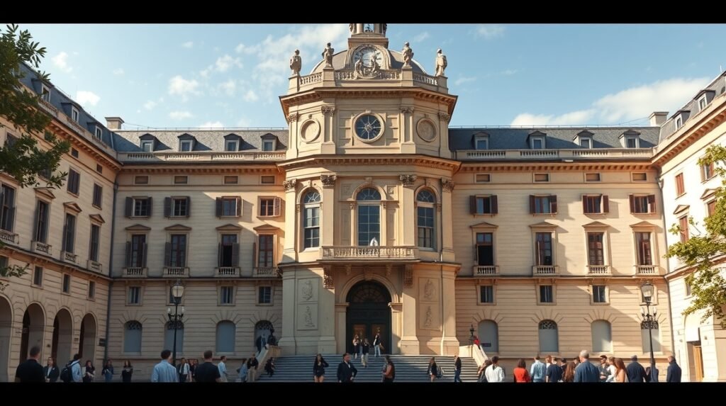 A Faculté de Médecine épülete Montpellier városában, Franciaországban.