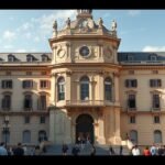 A Faculté de Médecine épülete Montpellier városában, Franciaországban.