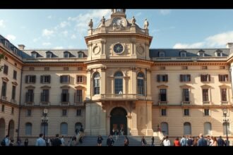 A Faculté de Médecine épülete Montpellier városában, Franciaországban.
