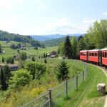 Kisvasút a Mátrában gyönyörű tájban.