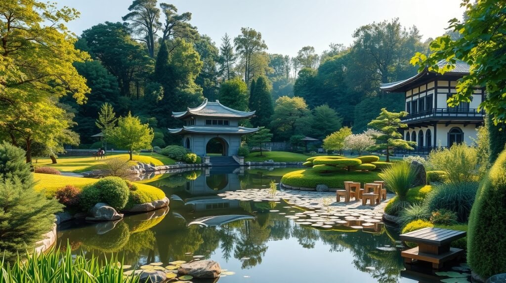 Jardin Japonais, a tranquil Japanese garden with koi ponds in Toulouse