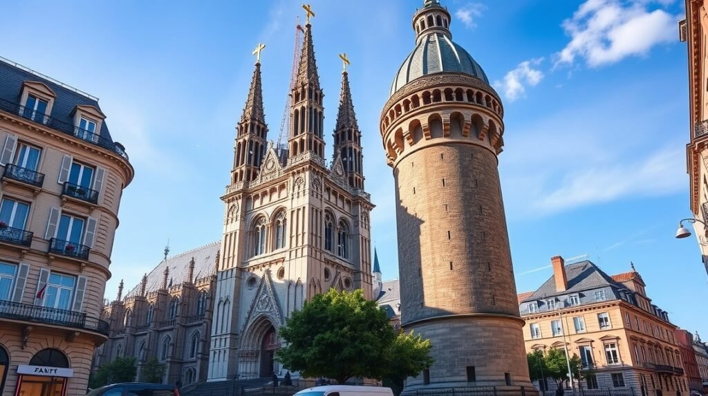 A Szent András-katedrális és a Pey-Berland torony Bordeaux-ban
