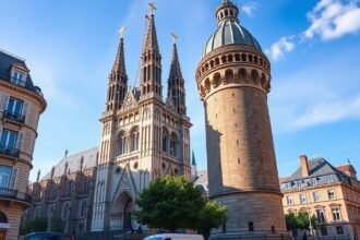 A Szent András-katedrális és a Pey-Berland torony Bordeaux-ban