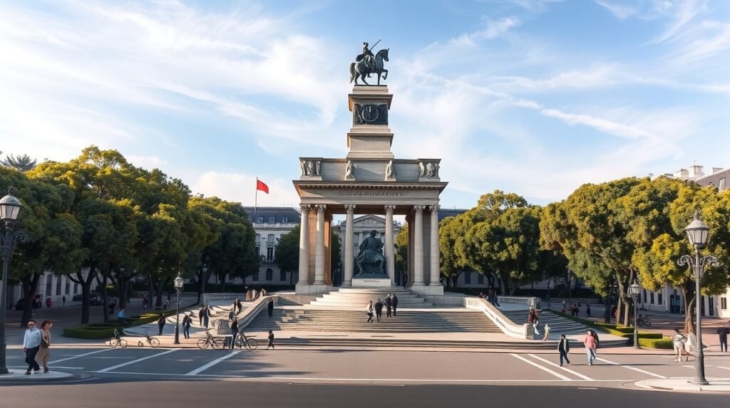 A Quinconces tér és a Girondisták emlékműve Bordeaux-ban