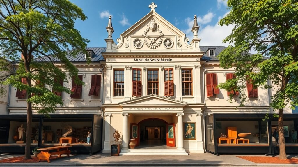 Musée du Nouveau Monde La Rochelle épülete, felfedezés és történelem fókuszban