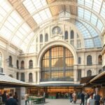 19. századi csarnok, La Rochelle piac, helyi finomságokkal