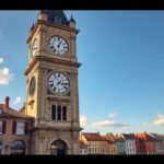 A Grosse-Horloge óratorony La Rochelle központjában.