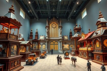A La Rochelle Automata Múzeuma: mechanikus figurák és órák kiállítása.