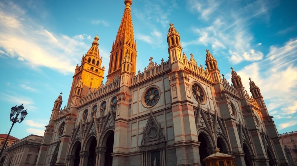Valencia gótikus katedrálisának impozáns tornyai és részletei.