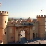 Valencia középkori városkapuja, a Torres de Serranos impozáns tornyai.