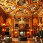 A díszes Real Casino de Murcia belső tere elegáns részletekkel.