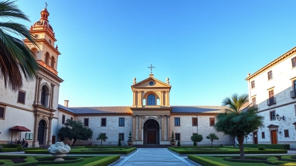 Santa Clara la Real kolostormúzeum belső udvara Murcia városában Spanyolországban.