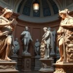 Barokk szobrok a Salzillo Múzeumban Murciában, Spanyolországban.