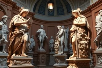 Barokk szobrok a Salzillo Múzeumban Murciában, Spanyolországban.