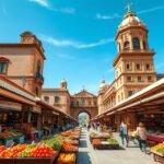 A Mercado de Verónicas vásárcsarnok Murcia szívében, friss helyi alapanyagokkal.