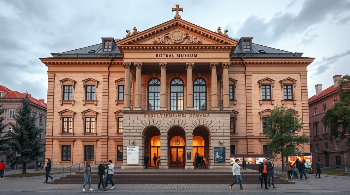 Forradalom Emlékmúzeuma előtti részlet Temesváron, Romániában.