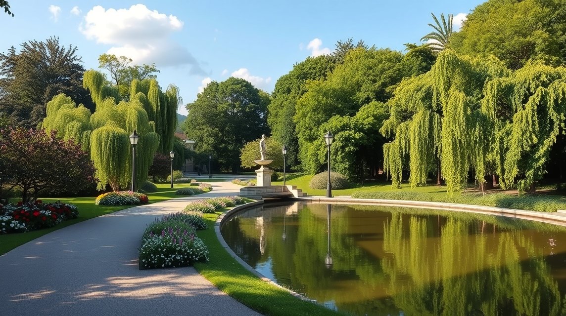 Ulm látnivalók - Friedrichsau park 1 Friedrichsau park Ulmban, zöld természet és virágzó rétek