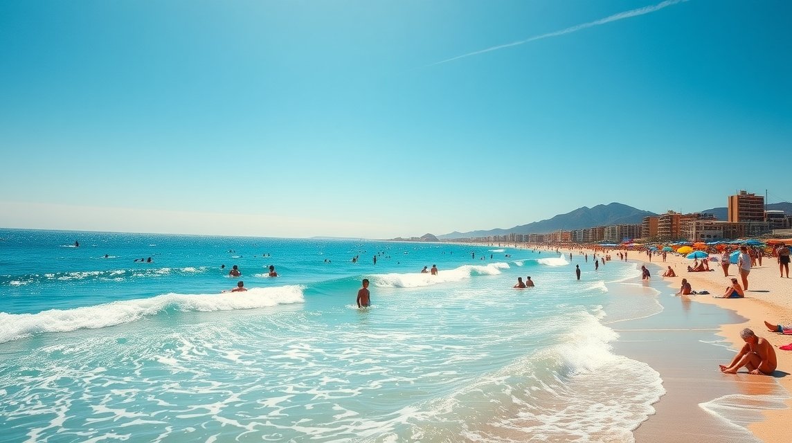 Gran Canaria partja napsütésben, téli strandolás