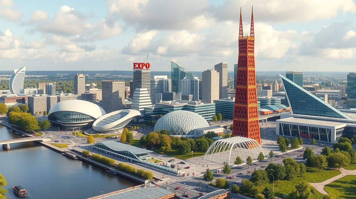 Hannover városképe az EXPO 2000 örökségével