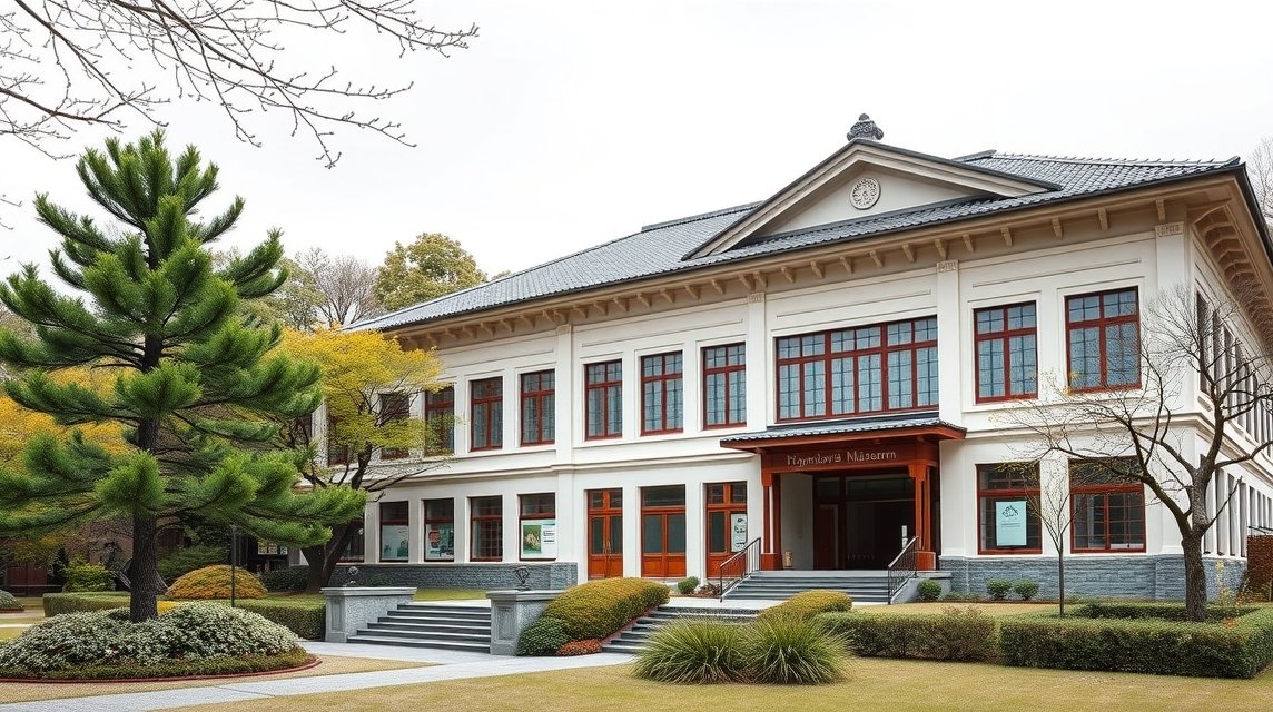 Hayashibara Művészeti Múzeum épülete Okayamában.