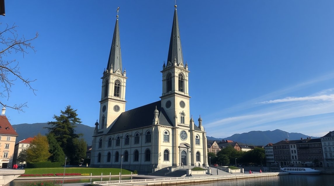Hofkirche, Luzern ikonikussága, gótikus stílus, két torony