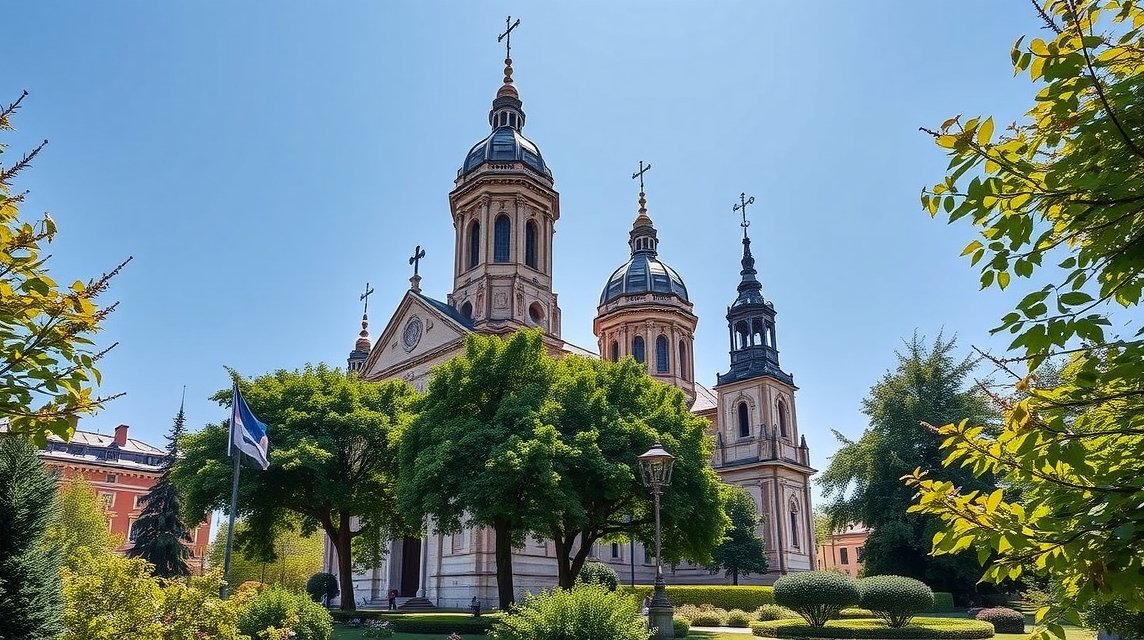Isteni Megváltó-székesegyház Ostravában, lenyűgöző neogótikus építészet.