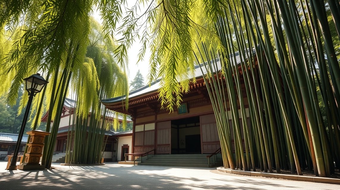 Hokokuji templom és bambuszerdő Kamakurában, Japán.