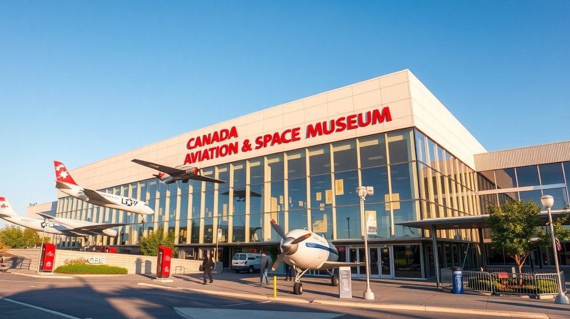 A Kanadai Repülési és Űrhajózási Múzeum épülete Ottawa városában.