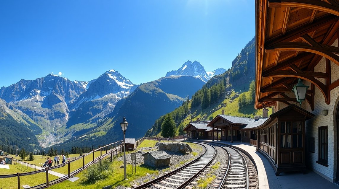 Grindelwald látnivalók - Kleine Scheidegg vasútállomás 1 Kleine Scheidegg vasútállomás Grindelwald közelében Eiger csúcsokkal